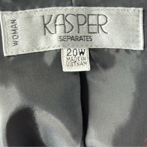 KASPER Plus Multicolor Red & Orange Abstract Floral Pattern Double Button Blazer - Picture 16 of 16